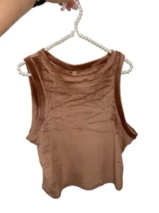 SKIMS SIZE 2XL Velour Tank Sienna Sleeveless Crewneck Tank Top NWT - Picture 1 of 5