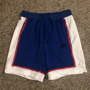 Nike Sportswear Retro Mesh Basketball Shorts Blue/White/Red AR2418-438 Size M - Picture 1 of 2