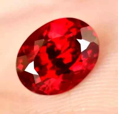 Natural Red Ruby Oval Cut 6.70 Ct Certified Loose Rare Gemstone With Free Gift - Image 1 of 4