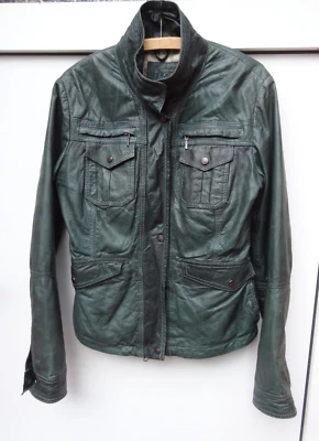 Lederjacke echtes Leder, J&E Jagger&Evans, Gr. L, grün, stylisch weich, Damen - Bild 1 von 4