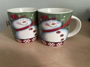 2 X Snowman Mugs - Picture 1 of 3