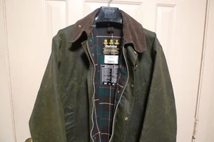 BARBOUR- A400 NORTHUMBRIA WAX COTTON JACKET - SAGE - MADE @ UK --40 - Picture 1 of 24