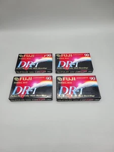 Fuji Blank Audio Cassette Tape 90 Minute Set of 4 DR-I Brand New Factory Sealed - Picture 1 of 4