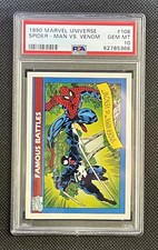 1990 Marvel Universe Series 1 Battle Spider-Man Vs. Venom #106 Rookie RC PSA 10