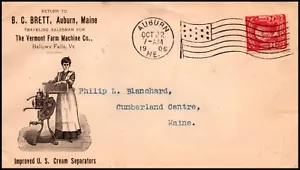 22.10.1906 Vermont Farm Machine Sahnetrenner illustrierte Werbung Cover - Bild 1 von 2