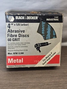 Black & Decker 51388 60 Grit Abrasive Disc 4" Diameter 10 DISCS (Makita 4") NOS - Picture 1 of 6