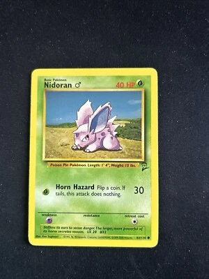 Nidoran Base Set 2 82/130 Pokemon Card Common HP - Image 1 of 4