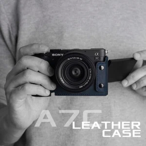 Genuine Leather Camera Half Case For Sony A7C Bag Protecter - Picture 1 of 18