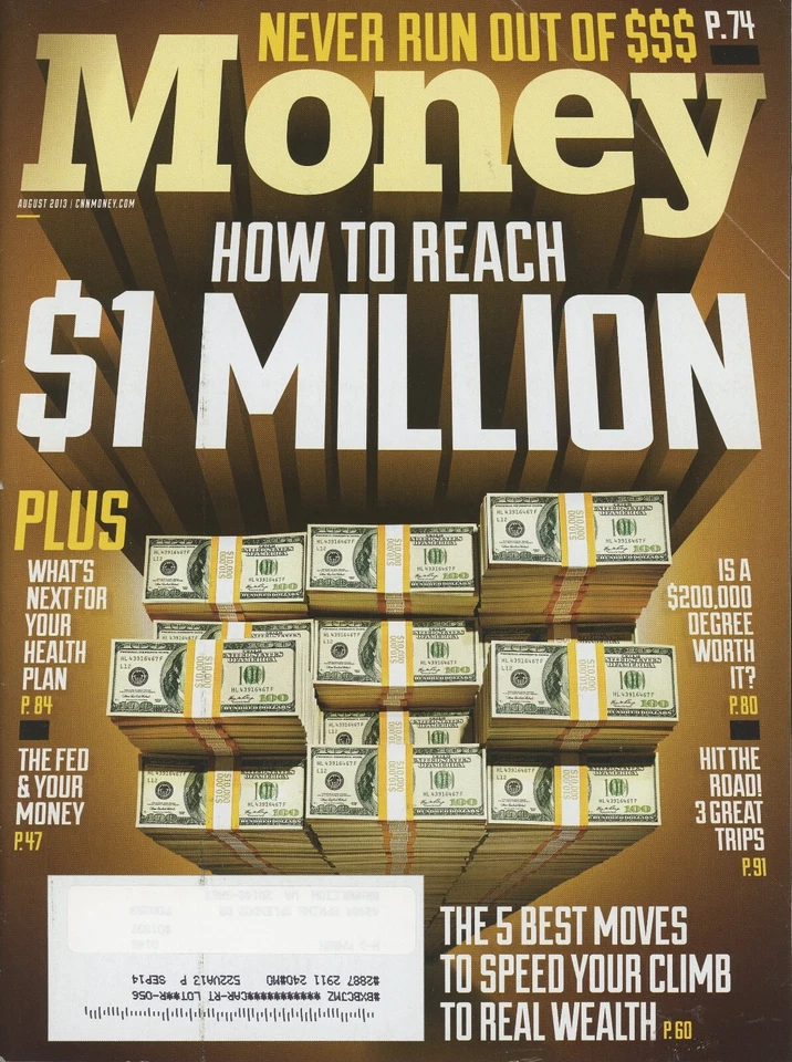 MONEY Magazine - August 2013 / How To Reach $1 Million / 100 Pages Foto 1 de 1