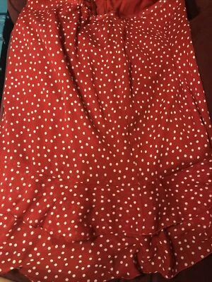 Falda de mujer George roja y blanca a lunares 20W con volantes 2 capas Foto 1 de 4