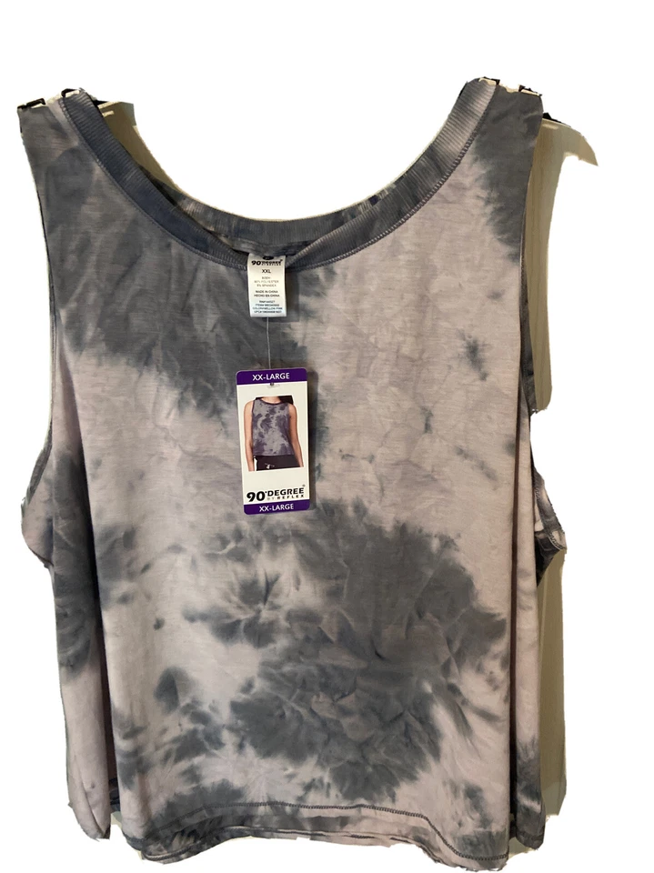 90 Degree by Reflex Women's Tie Dye Cropped Tank Size 2XL Retail