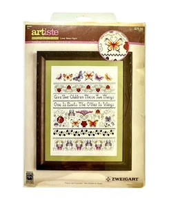 De colección Zweistik Artiste Contado Punto de Cruz Kit Amor Toma Vuelo Niños NUEVO - Imagen 1 de 4