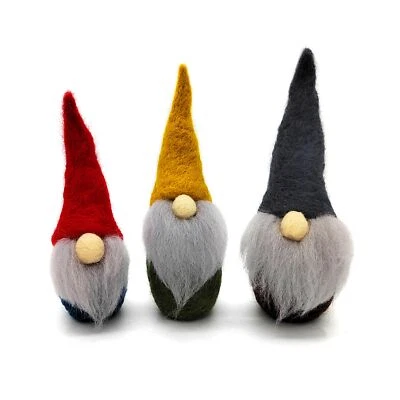 3 Pack Gnomes Needle Felting Kits for Beginners DIY Christmas Gift Wedding Gift - Image 1 of 4