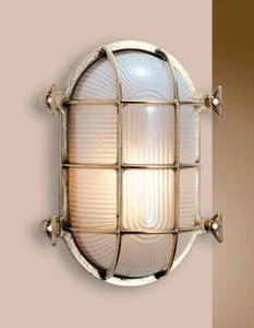 LED Wandleuchte Messing IP54 Maritim glanzvoll SIRENA Außen Lampe Haus Eingang - Bild 1 von 2