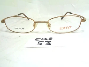 Nos ESPRIT Eyeglasses 9143 001 Titanium CH Gold Rectangular (ERS-53) - Picture 1 of 1
