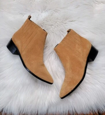 Botas femininas Marc Fisher de couro camurça biqueira pontiaguda tamanho 7,5 - Imagem 1 de 4