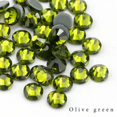 2 mm 3 mm 4 mm 5 mm Hotfix pedrería gemas traseras planas cristal cuentas Art Deco Foto 1 de 4