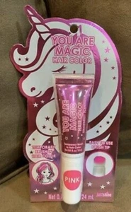JUSTICE BRUSH IN HAIR COLOR TEMPORARY PINK YOU ARE MAGIC UNICORN SUPER CUTE!! - Picture 1 of 1