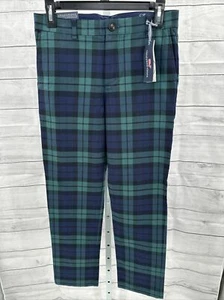 Vineyard Vines Boys Holiday Plaid Breaker Pants Blue Green Size 18 (4-AA9) - Picture 1 of 5