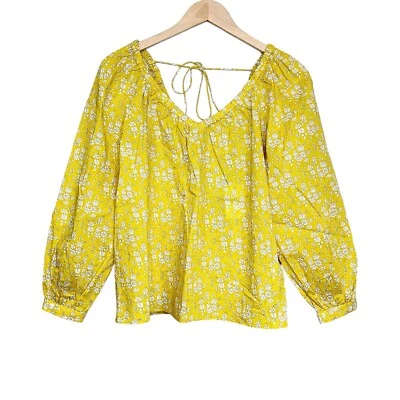 J. Top Crew Liberty Telas Cuello en V Capel Floral Algodón Amarillo Talla XS Foto 1 de 4