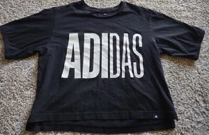 Adidas Womens Crop Top Shirt Black Size Medium - Picture 1 of 1