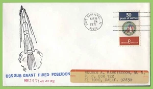 U.S.A. 1971 USS Grant Fired Poseidon Launch Gedenkmünze Cover - Bild 1 von 1