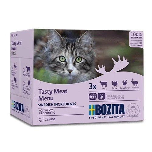 7300330365019 BOZITA Tasty meat menu - nassfutter für Katzen - 12 x 85g BOZITA - Bild 1 von 1