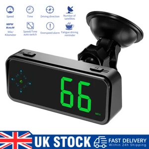 2024 Mini LED Digital Speedometer GPS Car HUD Head Up Display MPH/KMH Universal - Picture 1 of 10