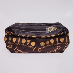 ESTEE LAUDER Gold Brown Cosmetic Make-up Bag-Charm Bracelets Chain Patterned-New - Picture 1 of 5
