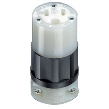 Leviton 5369-C 20 Amp, 125 Volt, Connector, Industrial Grade - Black-White