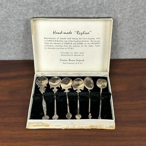 Gandara Imperio Taxila Pakistán Utensilios Siglo I Réplica Plateado con Caja - Imagen 1 de 7