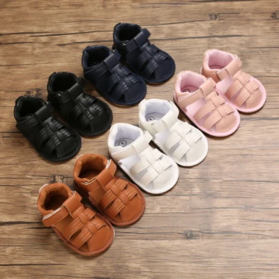Newborn Baby Boy Girl Crib Shoes Infant Rubber Summer Sandals PreWalker Trainer - Image 1 of 4
