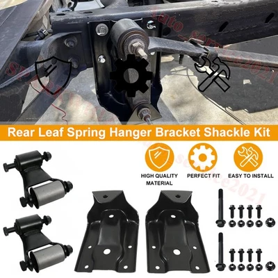Rear Leaf Spring Hanger Bracket & Shackle Kit For GMC Sierra 1500 HD 2005-2006 Foto 1 de 4