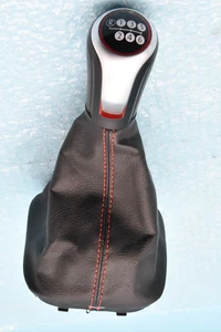 ✅ 10-14 VW GTI MK6 Leather 6 Speed Manual Selector Shifter Knob Boot Trim OEM - Bild 1 von 6