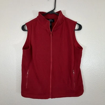 Vintage 90s One Step Up Women’s Sweater Vest Small Red Zip Up - Image 1 of 4