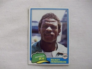 1981 TOPPS BASEBALL # 261 RICKEY HENDERSON  OAKLAND A's - Picture 1 of 2