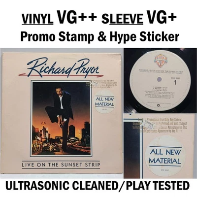 Richard Pryor Live on Sunset Strip LP Warner Bros 1982 VG++ Vinyl Promo #19o Foto 1 de 4