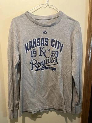 Majestic Канзас-Сити Royals длинным рукавом футболка, мужской маленький - Изображение 1 из 3