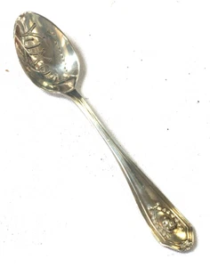 Vintage Sterling Silver Yukon Souvenir Spoon with Gold Nugget by Roden Bros - Foto 1 di 5