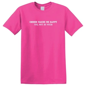 Lustiges Käseshirt Feinschmecker T-Shirt Geschenk Käse macht mich glücklich, nicht so viel Shirt - Bild 1 von 25