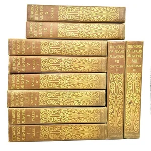 POE, Edgar Allan "The Works of Edgar Allan Poe" [Scribner's, 1914] 10 Vol Set - Bild 1 von 6