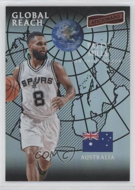 2016-17 Panini Aficionado Global Reach Patrick Mills Patty Mills #128 - Image 1 of 2