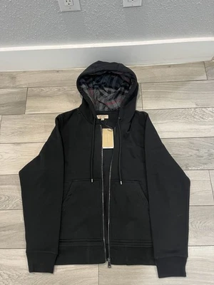 Burberry Check Lined Full Zip Hoodie Gray Size M. FREE SHIPPING - Image 1 of 4