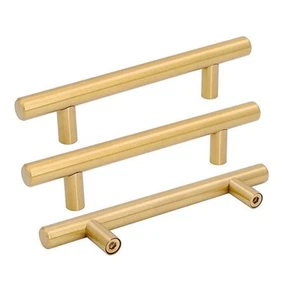 Confezione 25 Maniglie Barra Armadio Ottone Spazzolato Cassettiera Tiranti 3-3/4in (96mm) - Foto 1 di 7