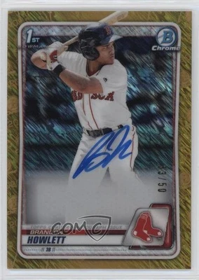 2020 Bowman Chrome Prospects Gold Shimmer Refractor /50 Brandon Howlett Auto - Image 1 of 2