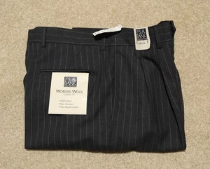 Neu mit Etikett Jos A Bank klassische Anzughose für Herren 35 x 32 grau Nadelstreifen 100 % Kammgarnwolle - Bild 1 von 6