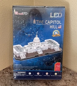Cubic Fun LED U.S. Capitol 3D Puzzle 150 Pc Architecture Model L193h New Sealed - Picture 1 of 8
