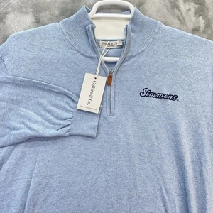 Collars & Co Maglione Uomo Taglia XL 1/4 Zip Tour Blu Pullover Golf Casual Lavoro - Foto 1 di 13