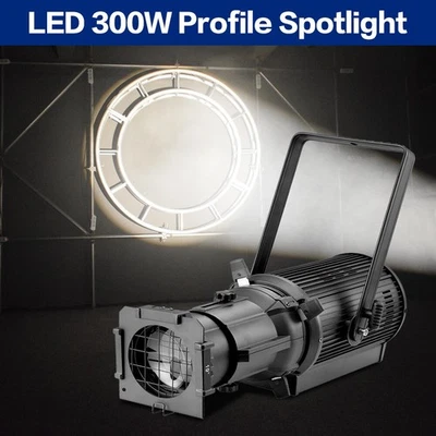 19°26°36° 300W DMX Cob Ellipsoidal Spotlight LED Image Profile Light for Theater - Image 1 of 4