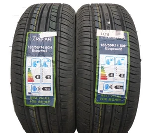 2 x TRISTAR 185/55 R14 80H EcoPower 2 Sommerreifen 2014 VOLL UNGEBRAUCHT - Bild 1 von 6